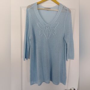 Valerie Stevens Light Blue Knit Tunic